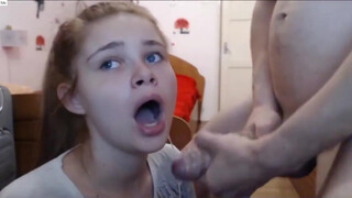 A 19-year-old young girl spit on