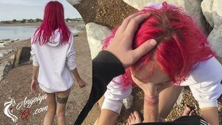 Vad tini orális gyönyör a strandon - minden cseppet lenyel